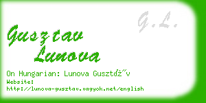gusztav lunova business card